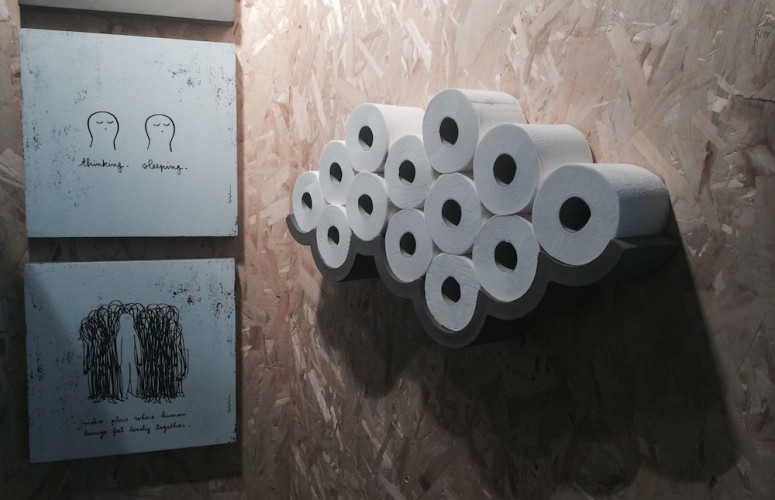 Etagère papier toilette béton S - étagère béton - Étagère design